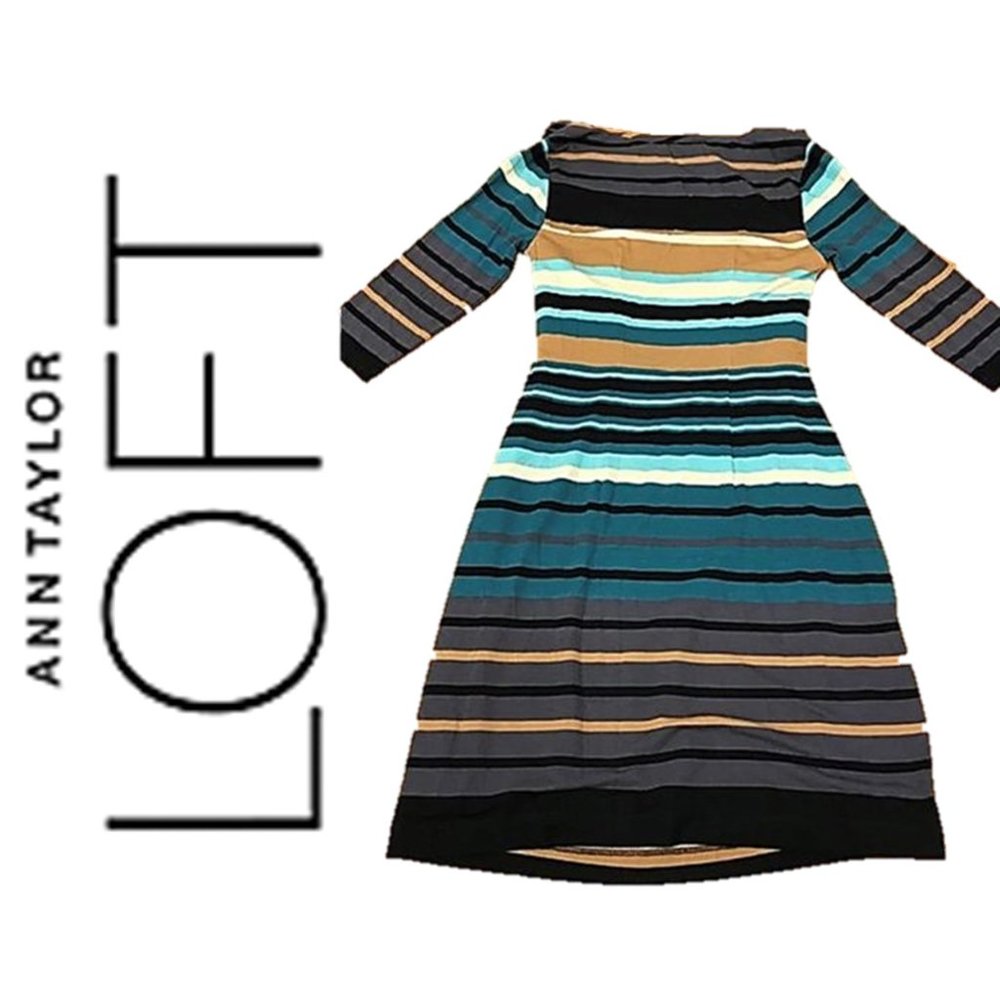 NWT ANN TAYLOR LOFT * COWL NECK DRESS PETITE 🌸